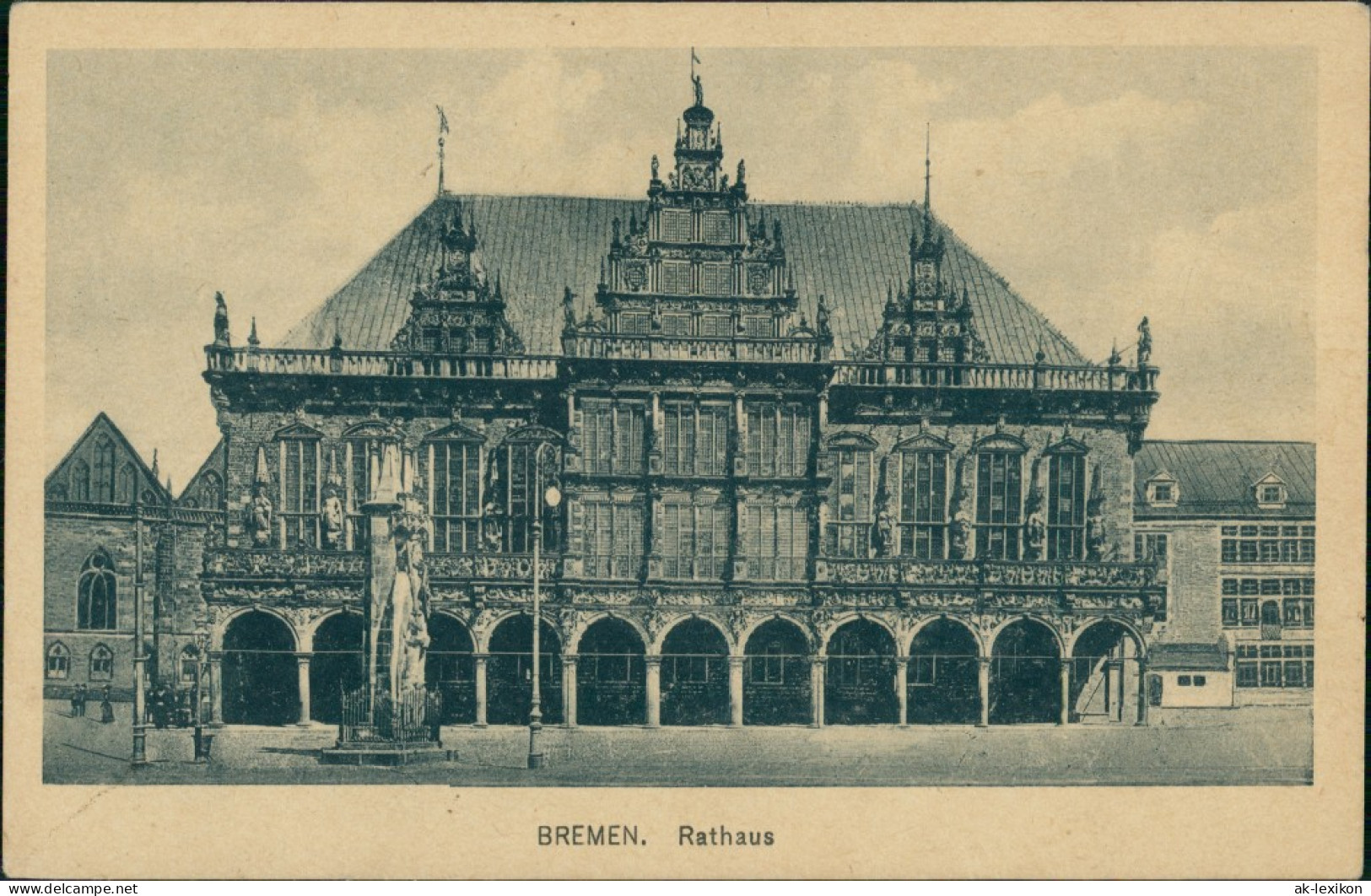 Ansichtskarte Bremen Rathaus, Gebäude Gesamtansicht 1920 - Bremen