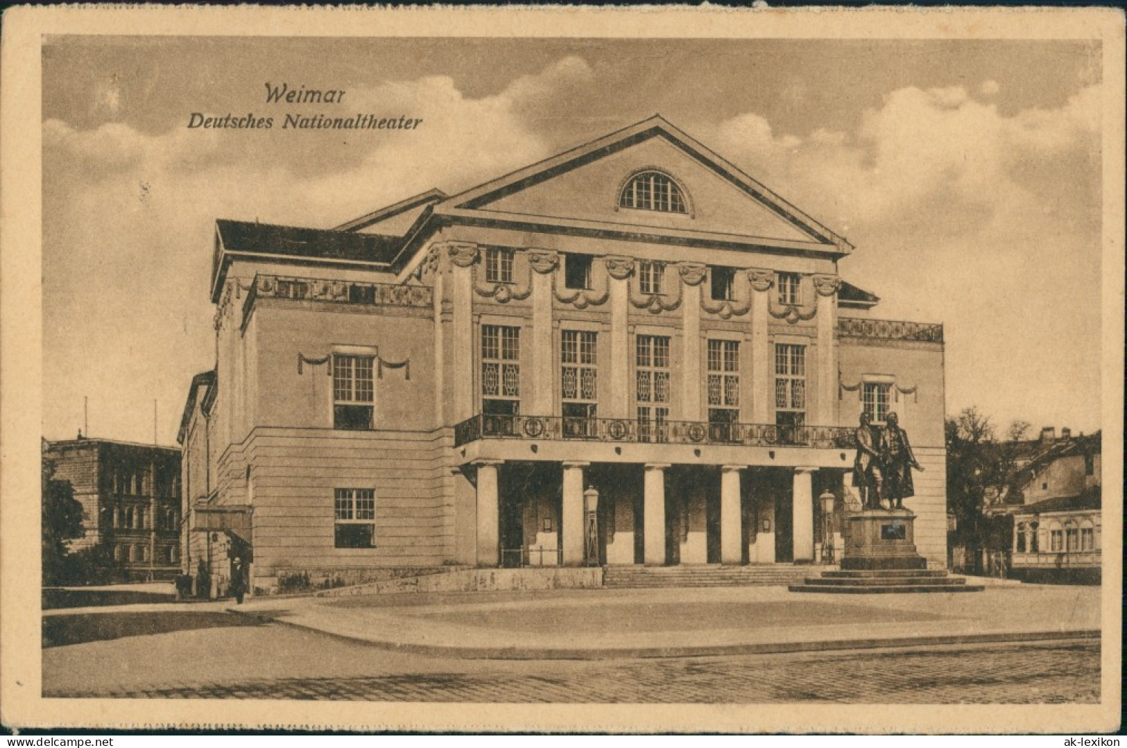 Weimar Deutsches Nationaltheater, Goethe & Schiller Denkmal 1910 - Weimar