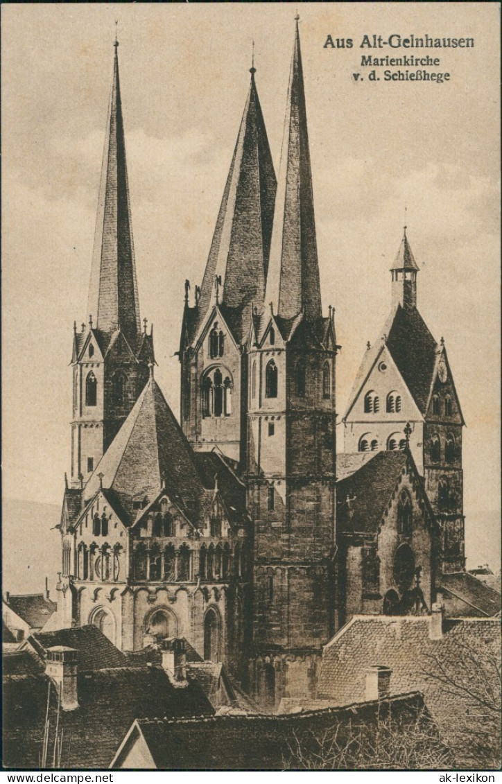 Ansichtskarte Gelnhausen Marienkirche V.d. Schießhege, Alt-Gelnhausen 1920 - Gelnhausen