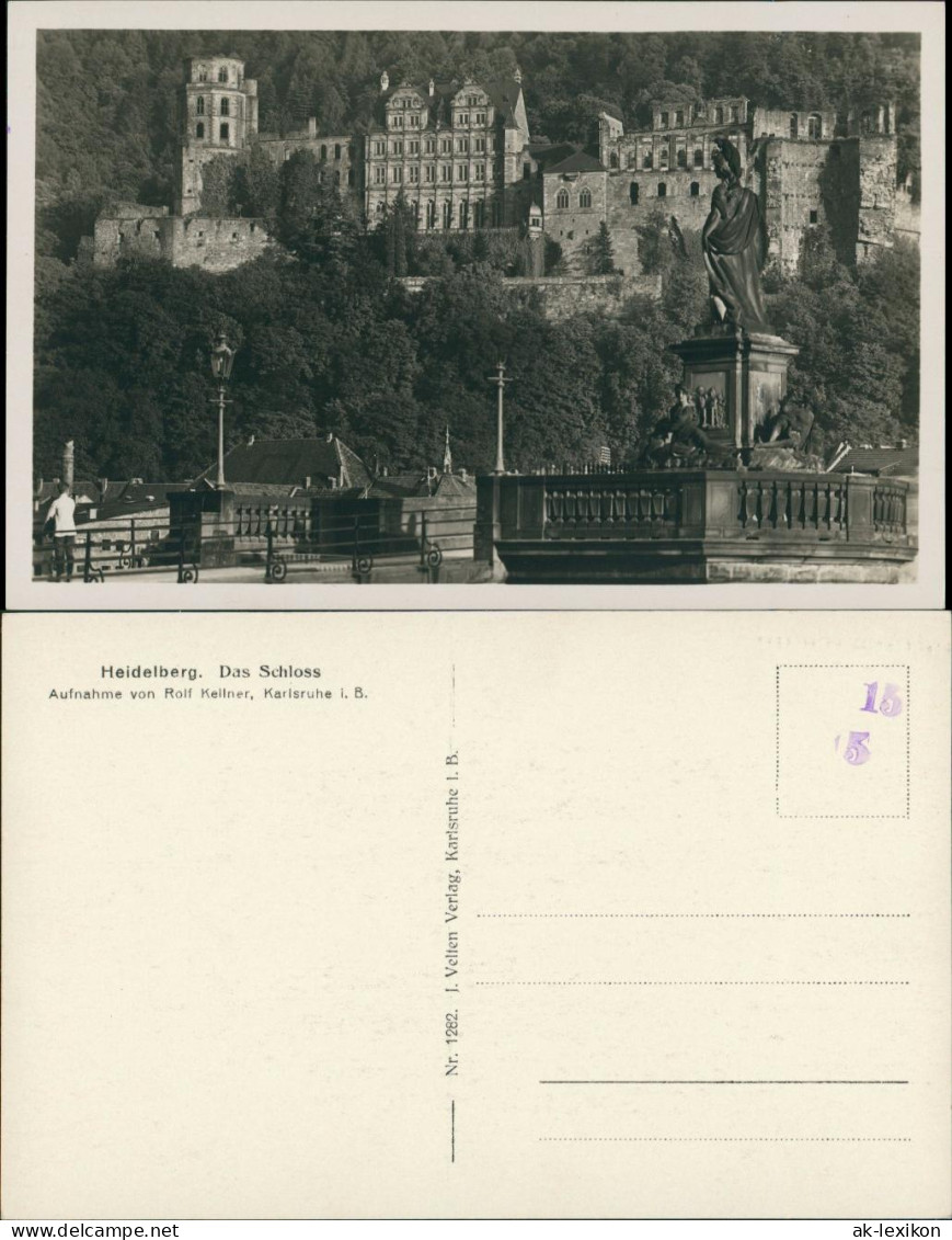 Ansichtskarte Heidelberg Heidelberger Schloss, Aufnahme Von Rolf Kellner 1930 - Heidelberg