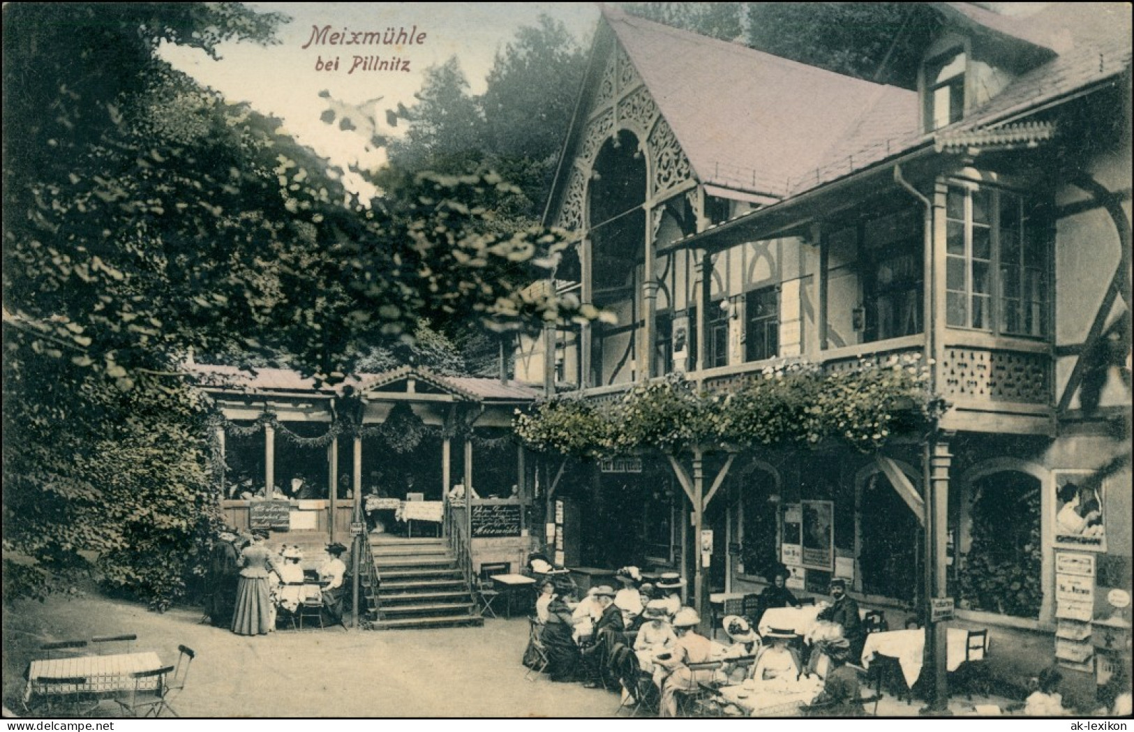 Ansichtskarte Pillnitz Meixmühle - Coloriert 1915 - Pillnitz