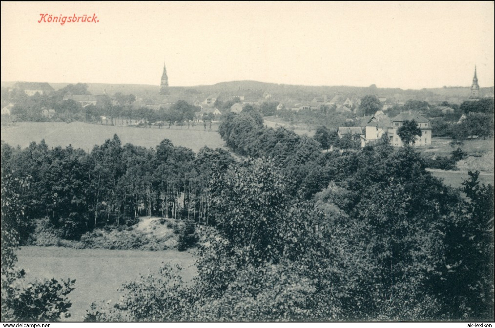 Königsbrück Kinspork Stadtteilansichten, Gesamtansicht Aus Der Ferne 1910 - Königsbrück