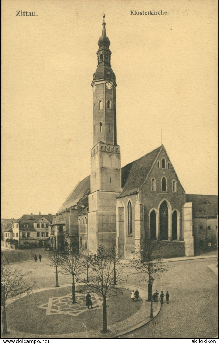 Ansichtskarte Zittau Partie An Der Klosterkirche 1922 - Zittau