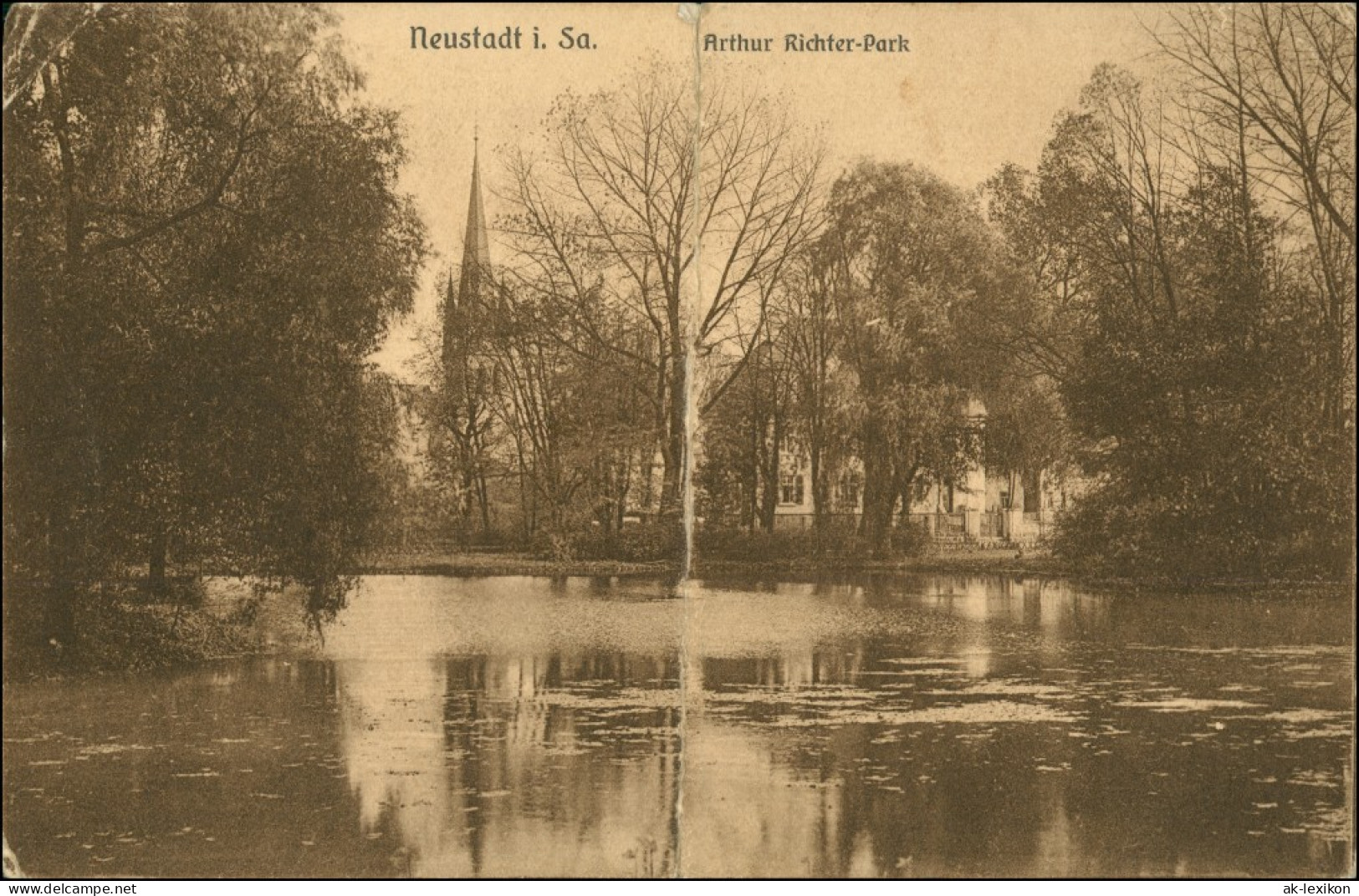 Ansichtskarte Neustadt (Sachsen) Arthur Richter Park 1928 - Neustadt