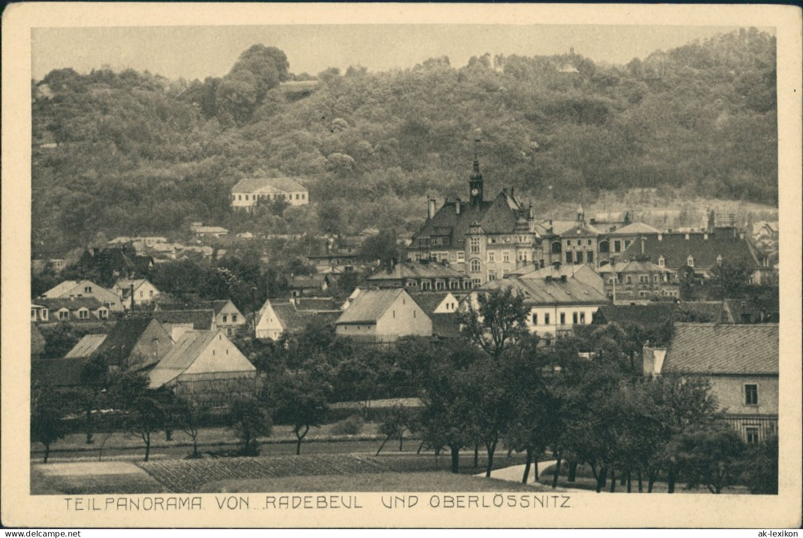 Ansichtskarte Oberlößnitz-Radebeul Teilansicht 1922 - Radebeul