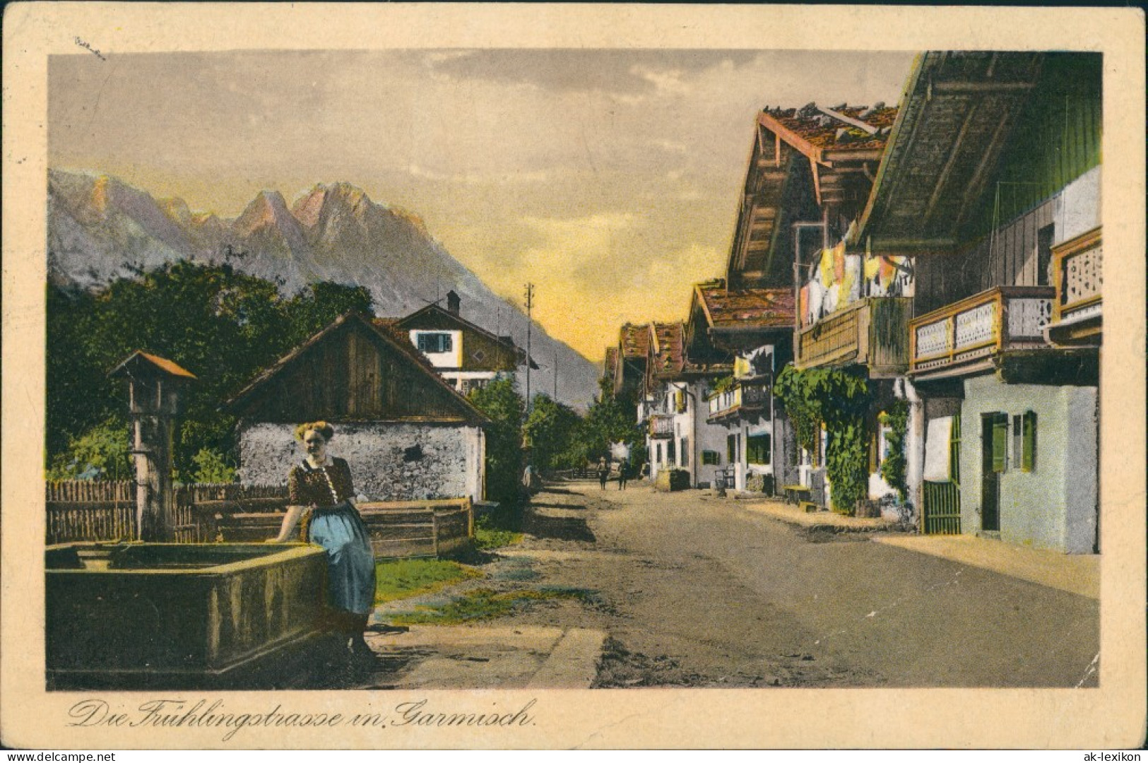 Ansichtskarte Garmisch-Partenkirchen Frühlingstrasse 1932 - Garmisch-Partenkirchen