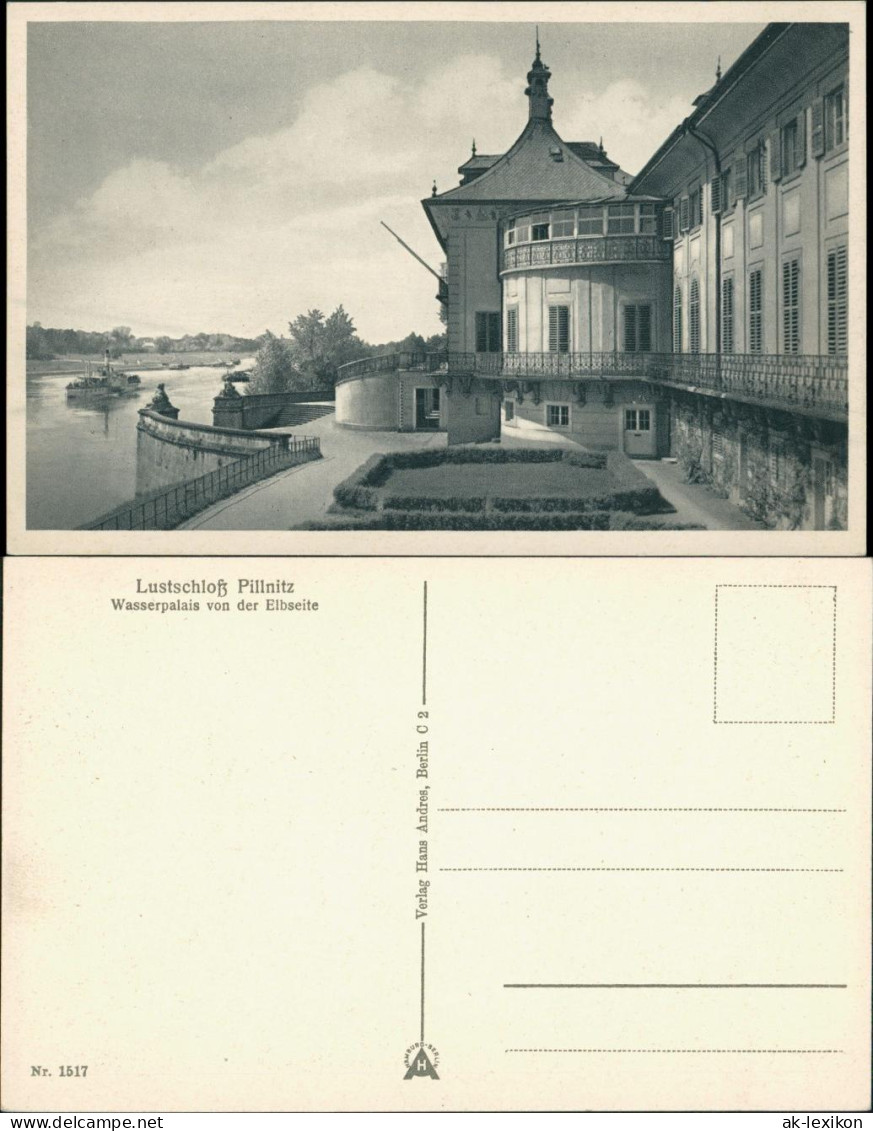 Ansichtskarte Pillnitz Schloss Pillnitz - Elbseite 1930 - Pillnitz