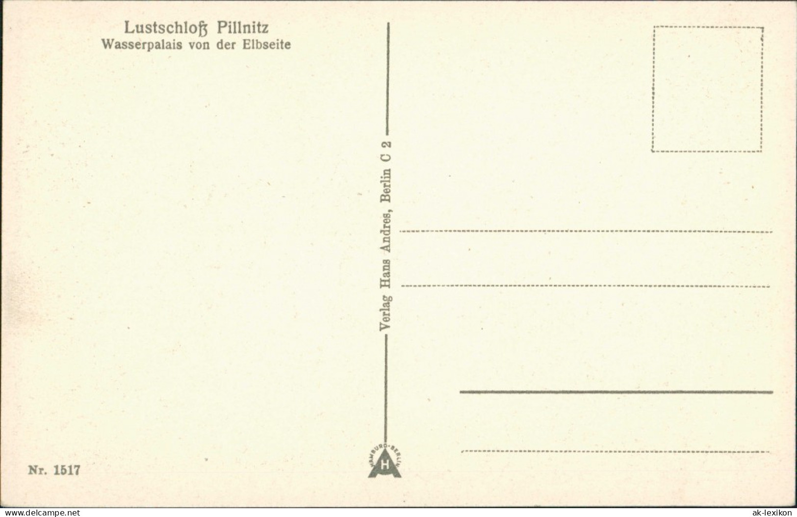 Ansichtskarte Pillnitz Schloss Pillnitz - Elbseite 1930 - Pillnitz