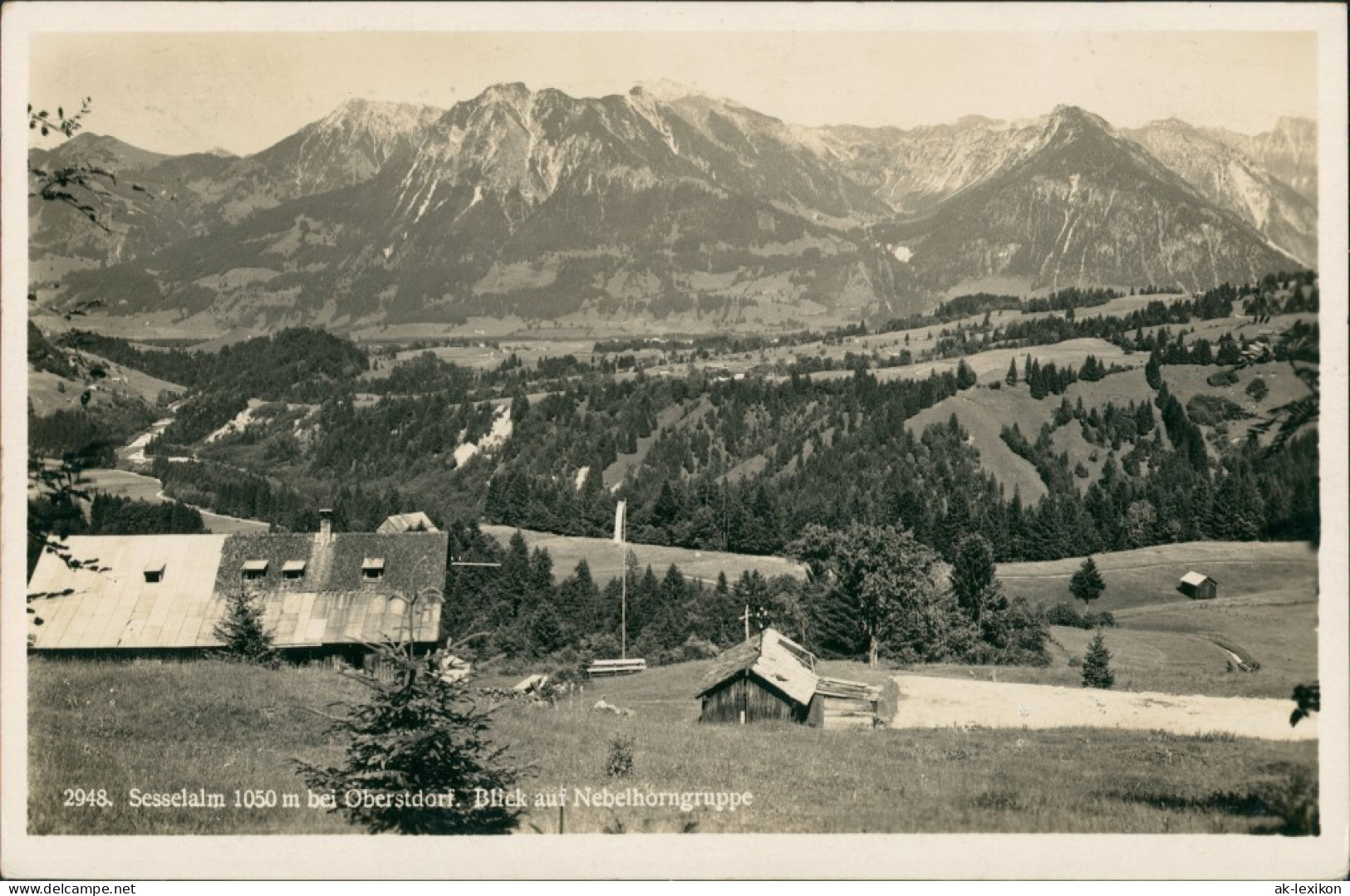 Ansichtskarte Oberstdorf (Allgäu) Sesselalm 1935 - Oberstdorf