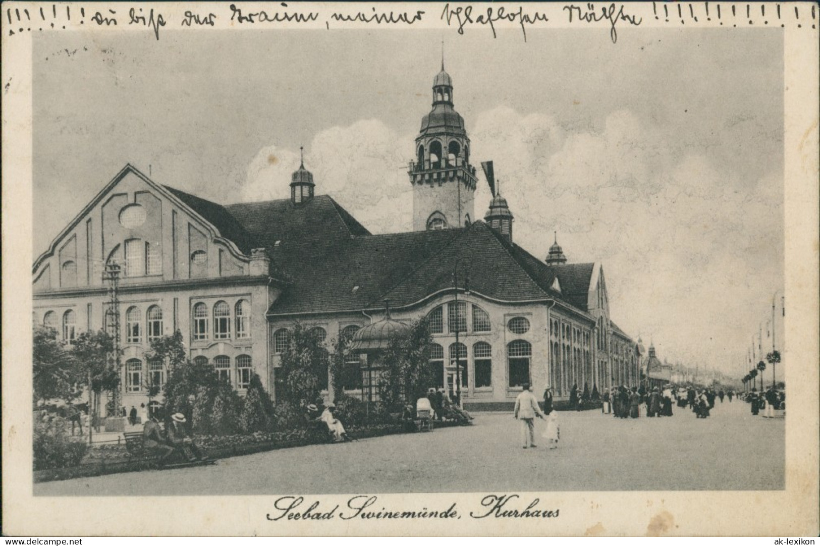 Postcard Swinemünde Świnoujście Promenade Kurhaus 1925 - Pommern