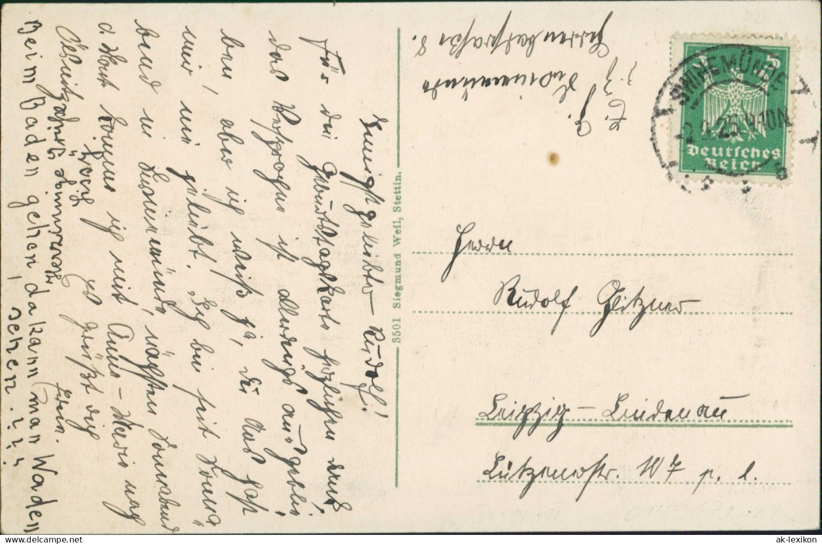Postcard Swinemünde Świnoujście Promenade Kurhaus 1925 - Pommern
