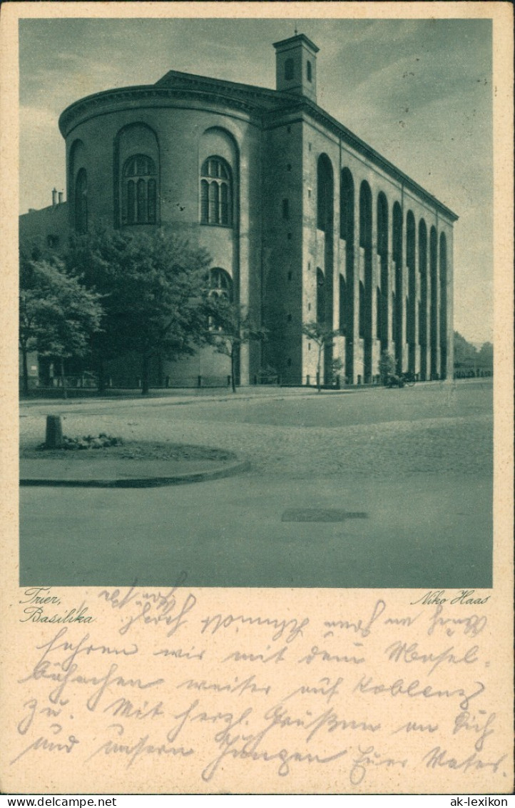Ansichtskarte Trier Basilika - Straßenpartie 1930 - Trier