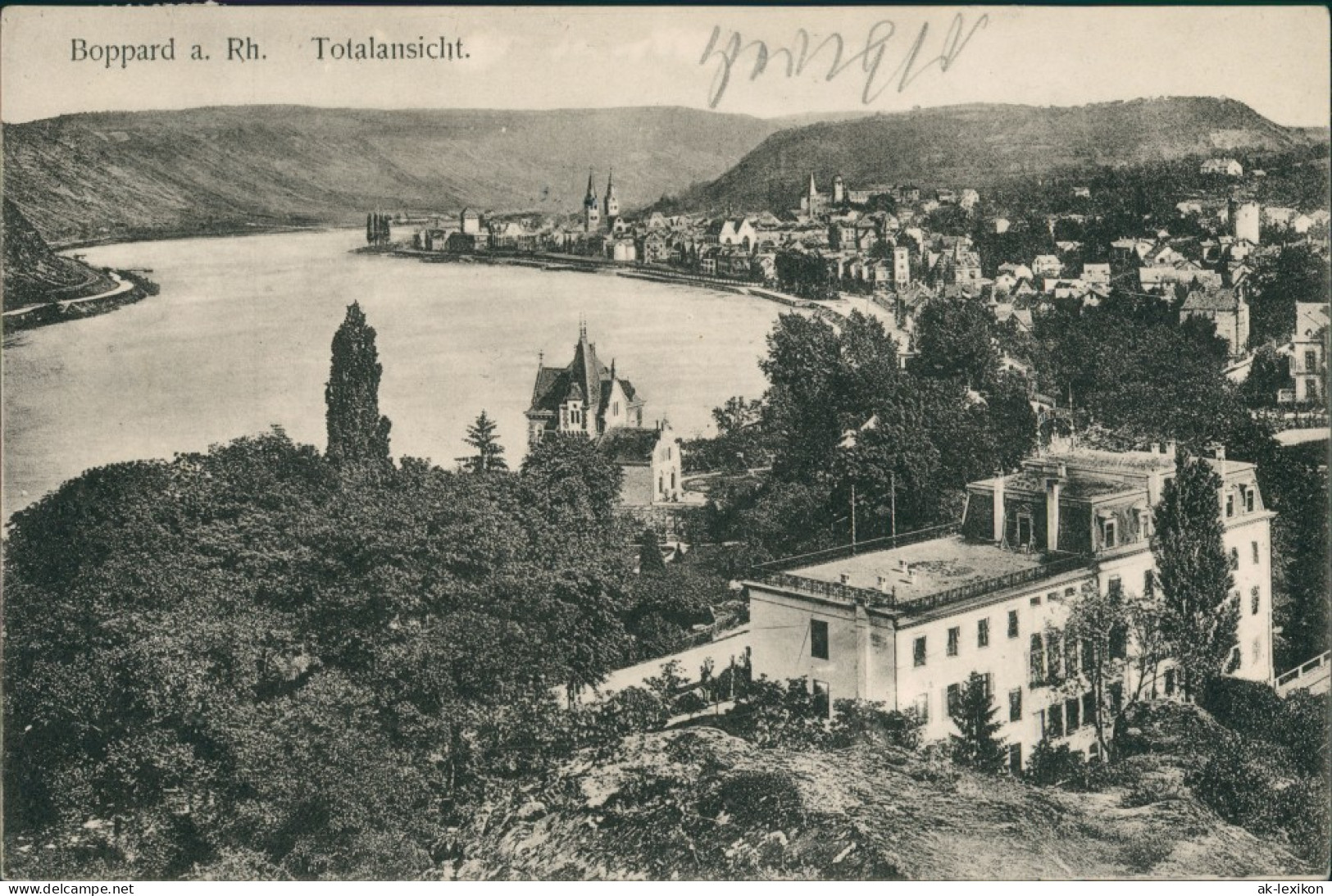 Ansichtskarte Boppard Totale - Villa 1914 - Boppard