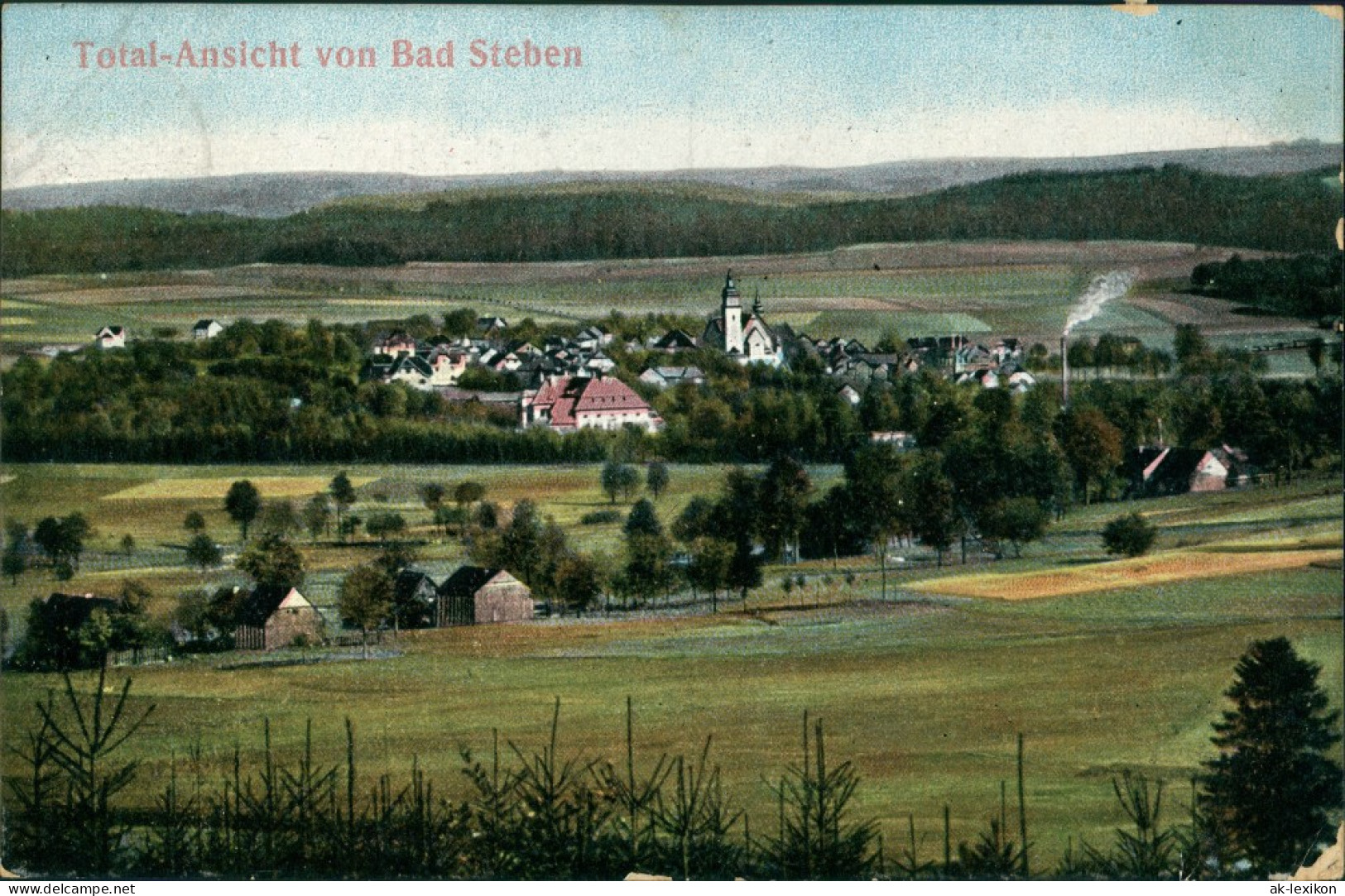 Ansichtskarte Bad Steben Partie An Der Stadt 1915 - Bad Steben