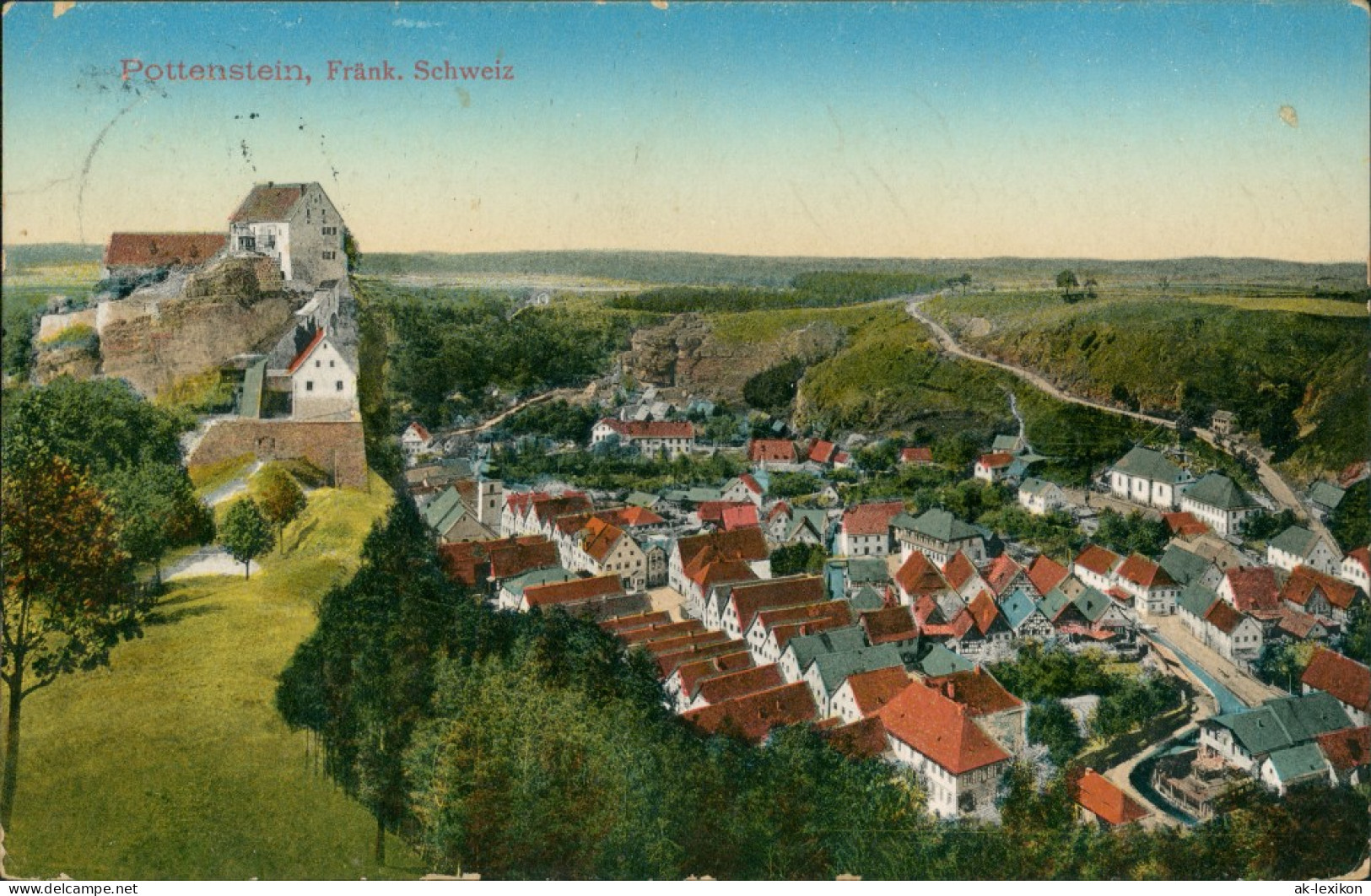 Ansichtskarte Pottenstein Stadtpartie 1913 - Pottenstein
