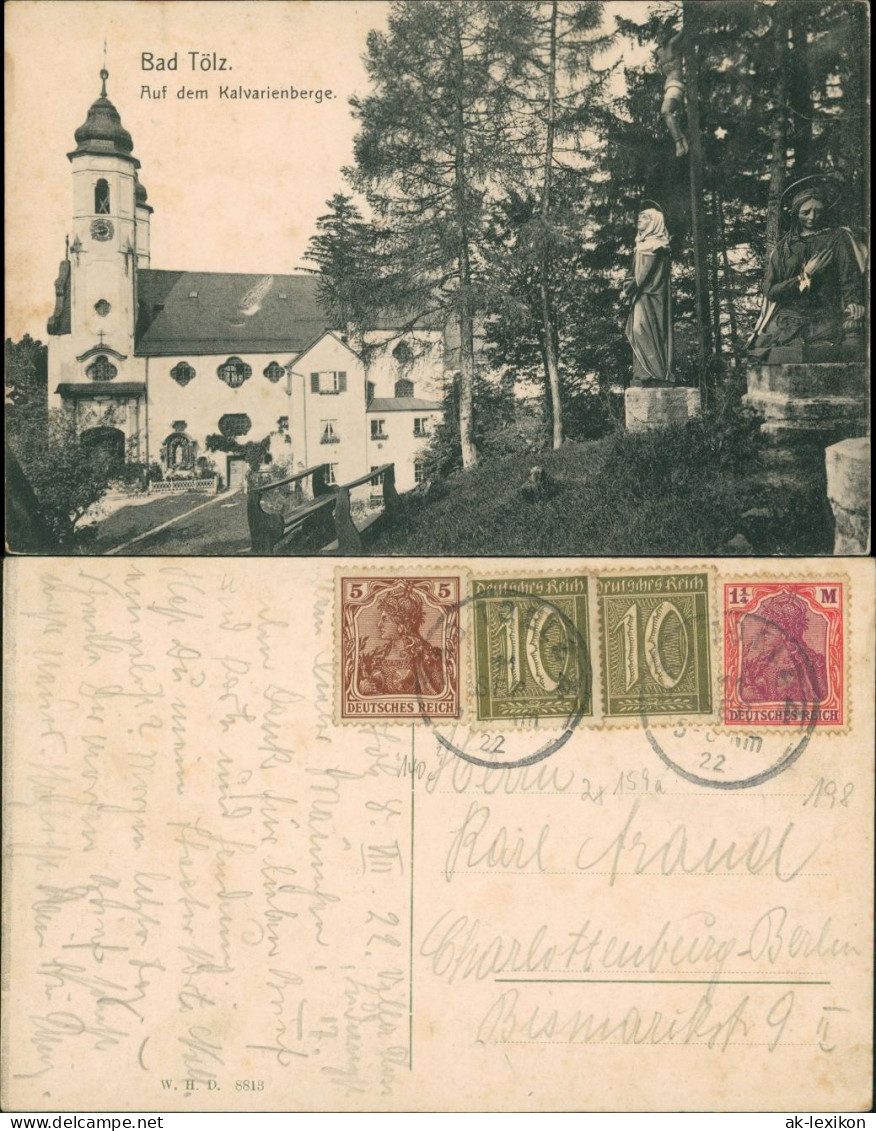 Ansichtskarte Bad Tölz Auf Dem Kalvarienberg 1922 - Bad Toelz