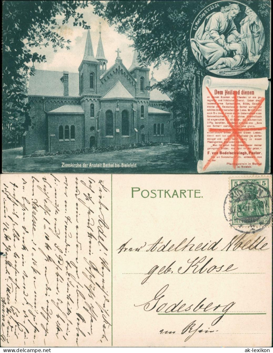 Ansichtskarte Bethel-Bielefeld Partie An Der Zionskirche 1907 - Bielefeld