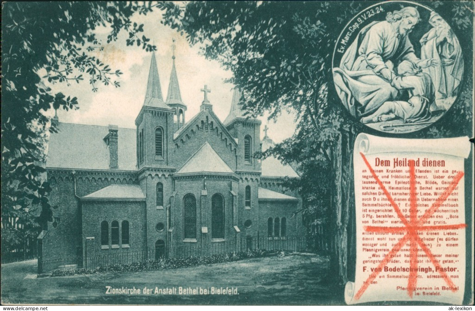 Ansichtskarte Bethel-Bielefeld Partie An Der Zionskirche 1907 - Bielefeld