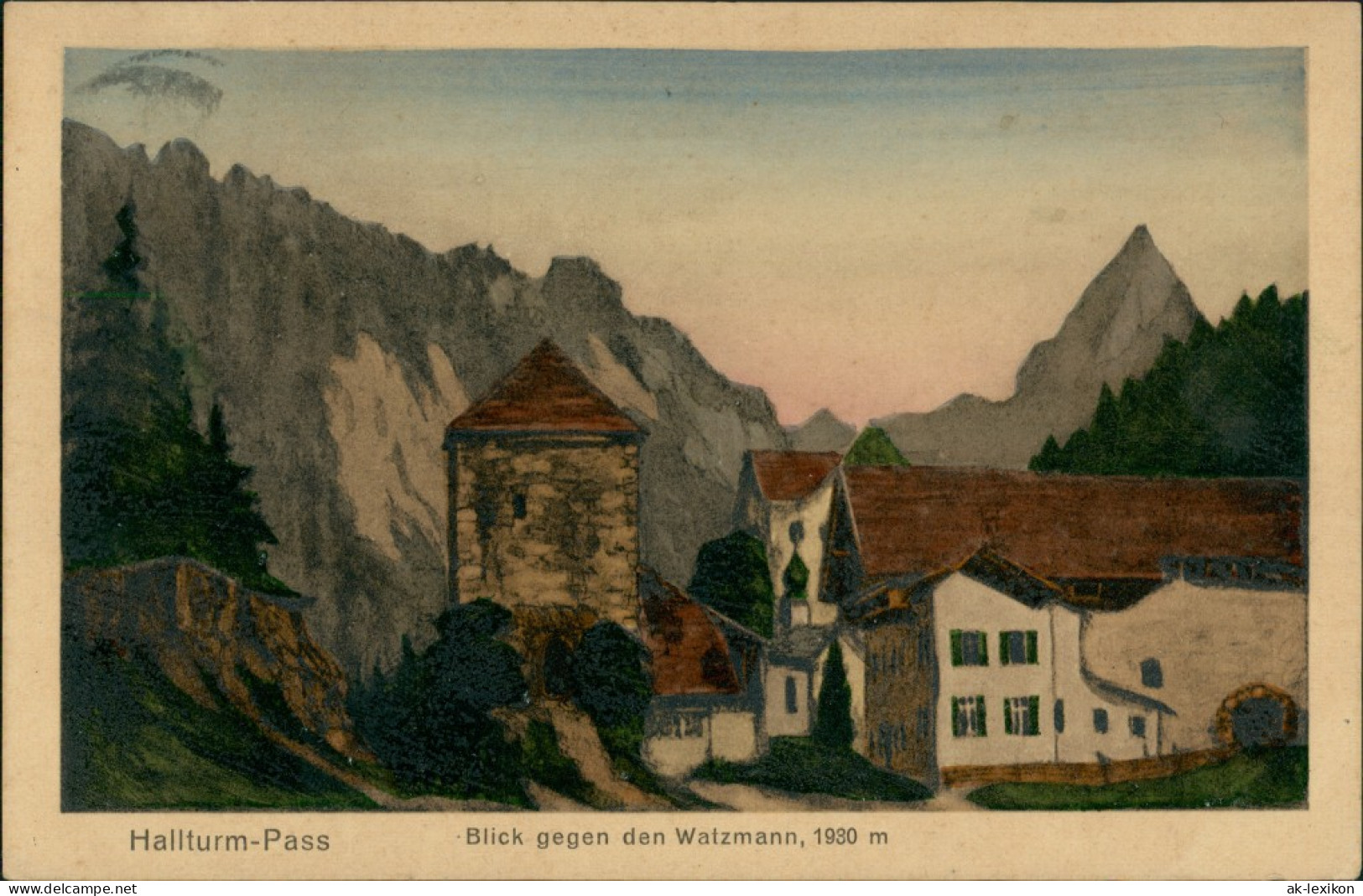 Ansichtskarte Berchtesgaden Hallturmpass Gegen Den Watzmann 1922 - Berchtesgaden