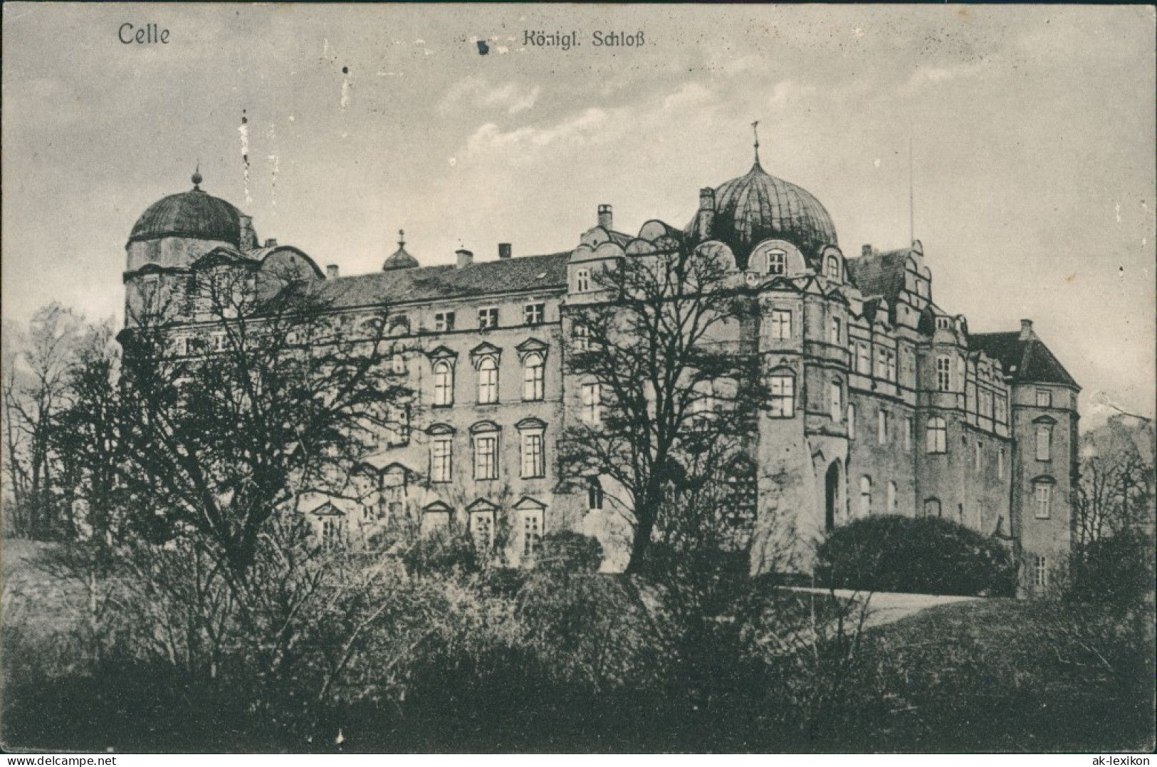 Ansichtskarte Celle Schloßpark - Schloß 1912 - Celle