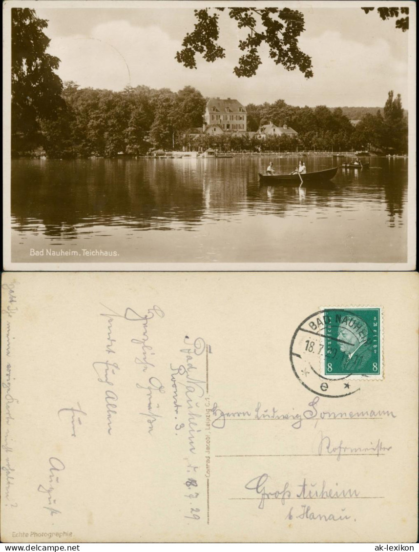 Ansichtskarte Bad Nauheim Parkanlagen - Teichhaus 1929 - Bad Nauheim
