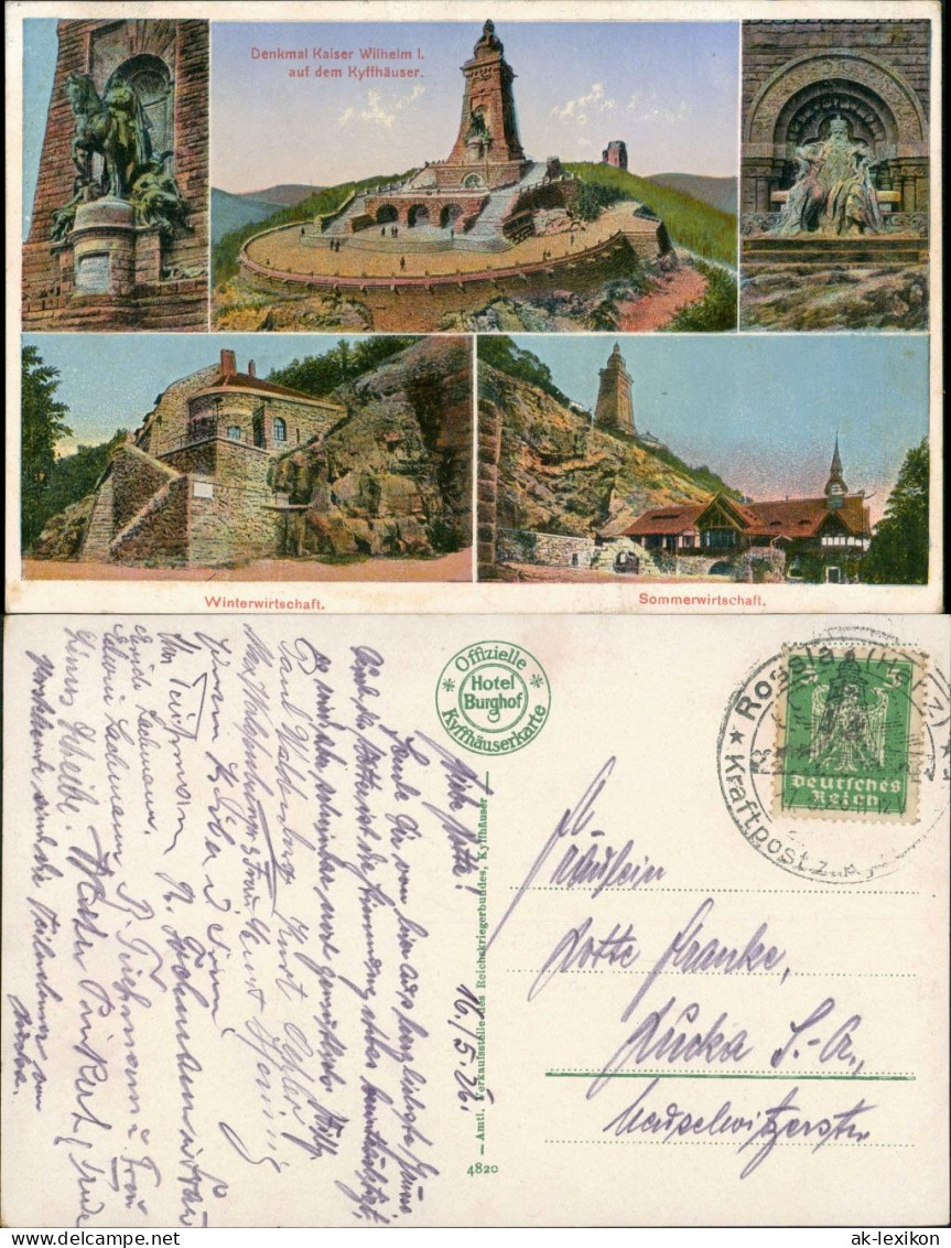 Kelbra (Kyffhäuser) Denkmal Ansichten, Winter- & Sommerwirtschaft 1926 - Kyffhaeuser