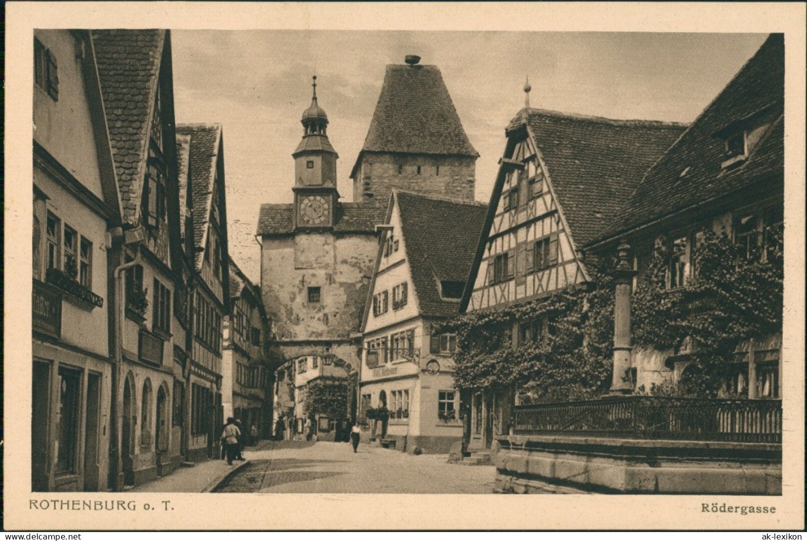 Ansichtskarte Rothenburg Ob Der Tauber Rödergasse 1928 - Rothenburg O. D. Tauber