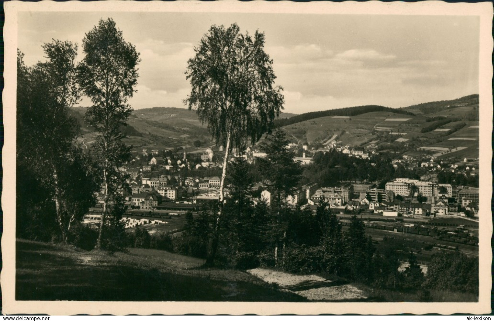 Postcard Wesetin Vsetín | Settein Panorama Gesamtansicht 1945 - Tschechische Republik