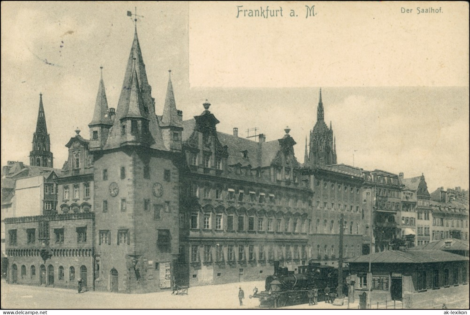 Ansichtskarte Frankfurt Am Main Dampflokomotive - Bahnhof - Saalhof 1902 - Frankfurt A. Main