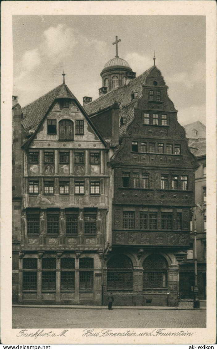 Ansichtskarte Frankfurt Am Main Haus Löwenstein Und Frauenstein 1928 - Frankfurt A. Main