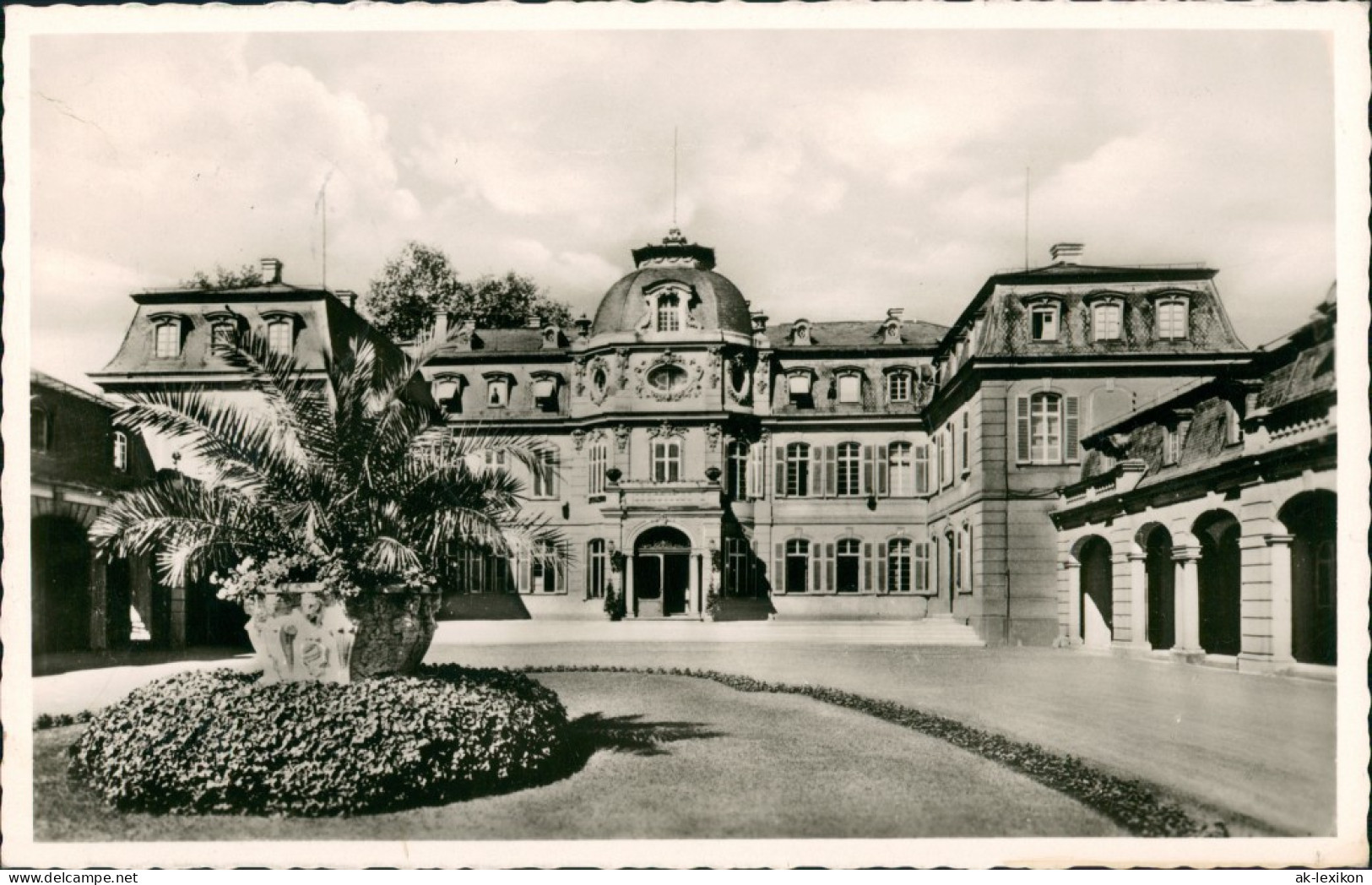 Ansichtskarte Offenbach (Main) Büsing-Schloss / Neues Rathaus Mit Park 1955 - Offenbach