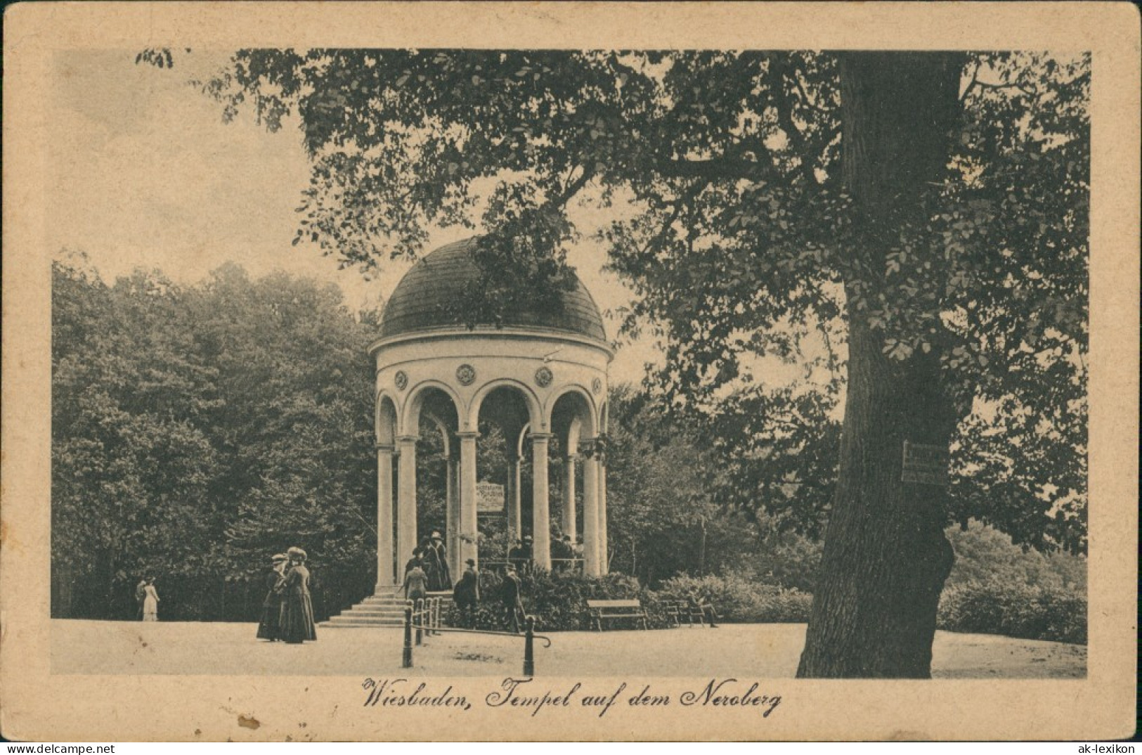 Wiesbaden Tempel - Neroberg, Fein Gekleidete Personen, Bauwerk 1910 - Wiesbaden