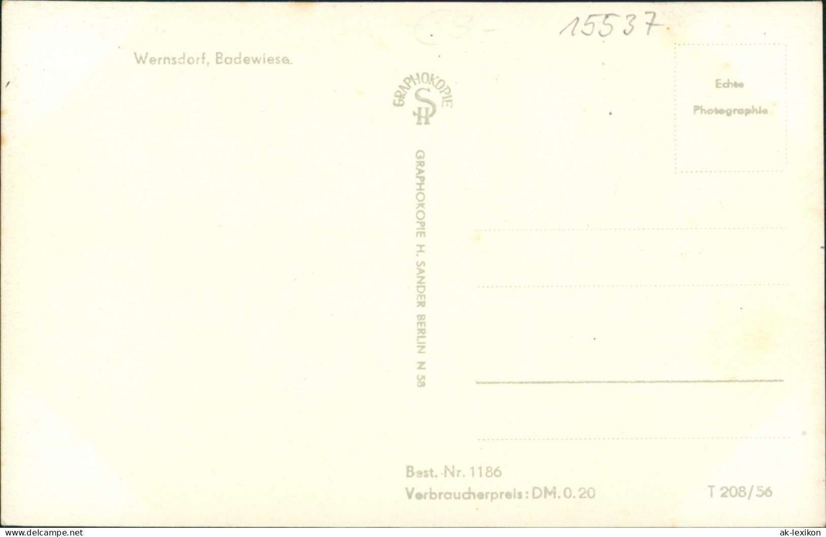 Ansichtskarte Wernsdorf-Königs Wusterhausen Stadtpartie 1956 - Koenigs-Wusterhausen