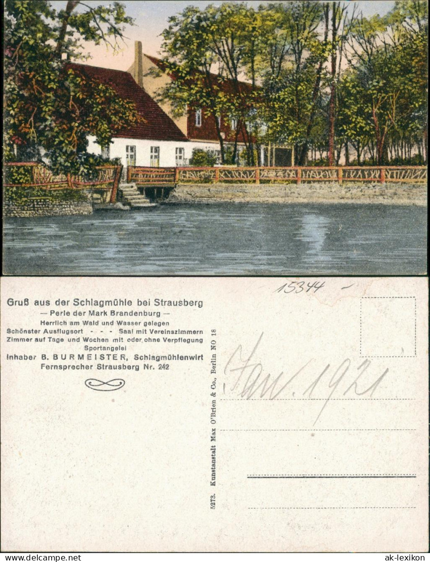 Ansichtskarte Strausberg Schlagmühle 1911 - Strausberg