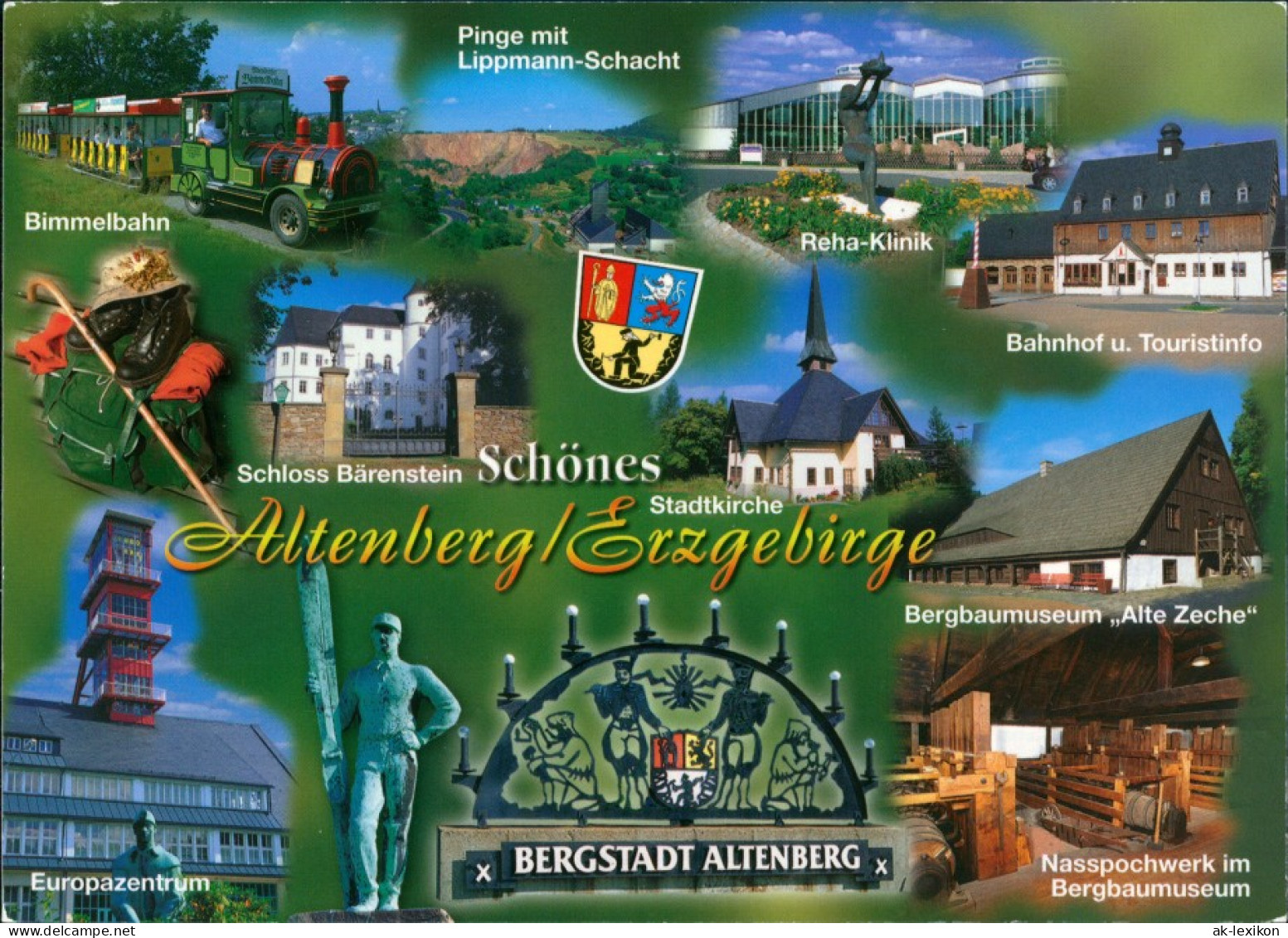 Altenberg (Erzgebirge) Mehrbild-AK Ua. Europazentrum, Bahnhof 2010 - Altenberg