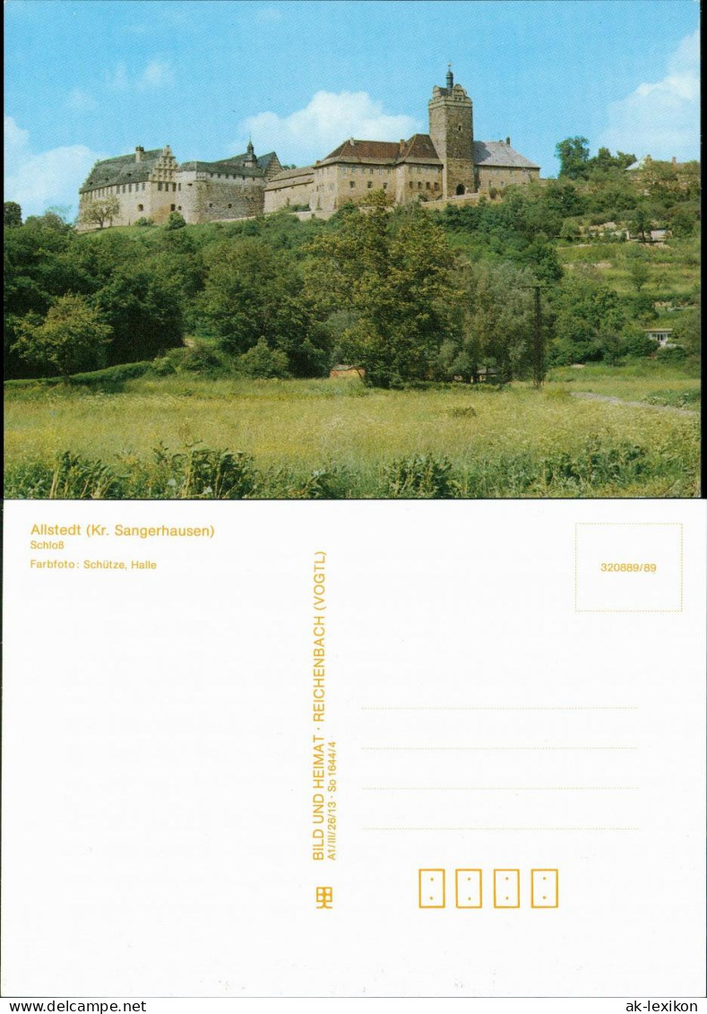 Allstedt Schloss Gesamtansicht Farbfoto Von Schütze, Halle 1989 - Autres & Non Classés