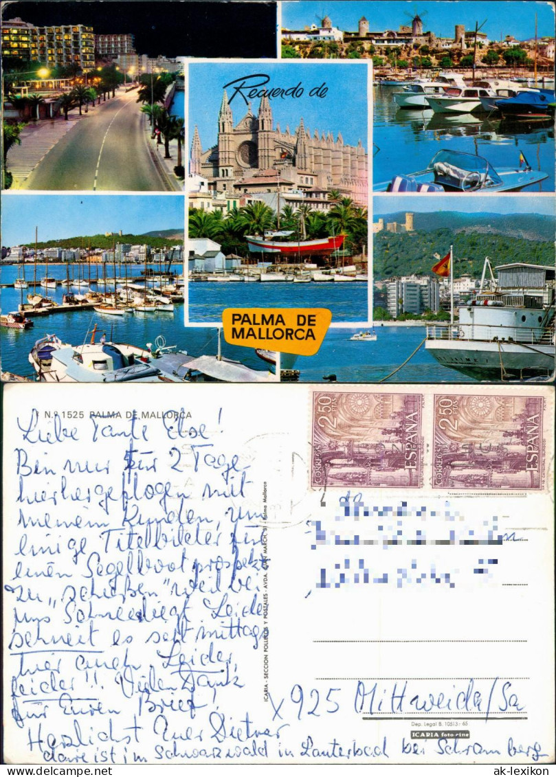 Postales Palma ( De Mallorca) MB: Straßen, Hafen 1972 - Autres & Non Classés