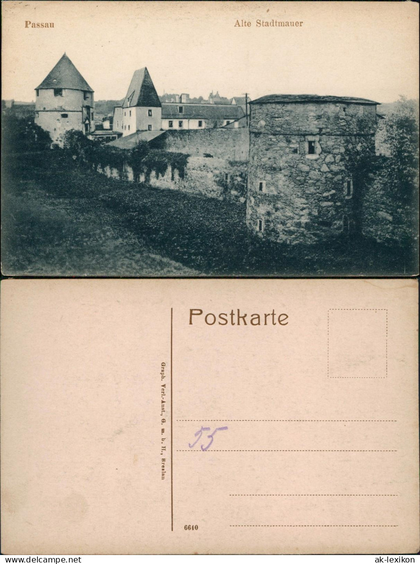 Ansichtskarte Passau Alte Stadtmauer 1916 - Passau