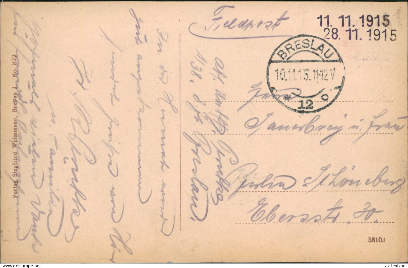 Postcard Breslau Wrocław Marktstände Am Rathaus 1915  Gel. Feldpoststempel - Schlesien