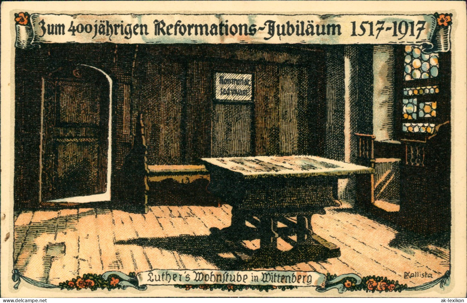 Lutherstadt Wittenberg 400 Jahre Reformation, Luther Wohnstube 1917 - Autres & Non Classés