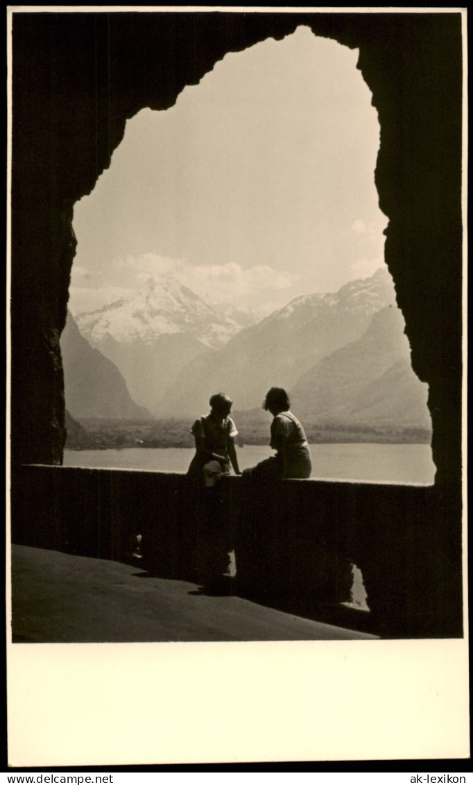 Luzern Lucerna Kinder Am Durchbruch Vierwaldstättersee 1936 Privatfoto Foto - Autres & Non Classés