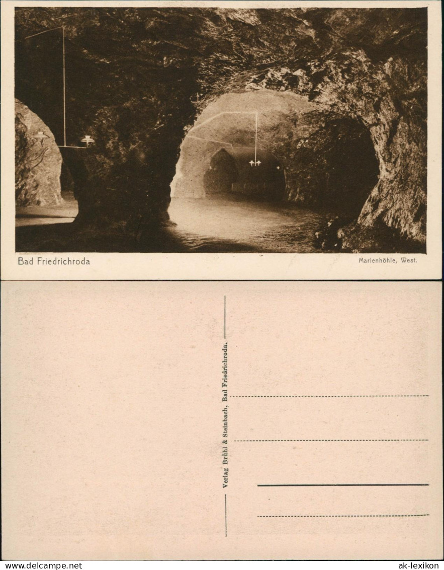 Ansichtskarte Friedrichroda Marienhöhle, West. 1928 - Friedrichroda