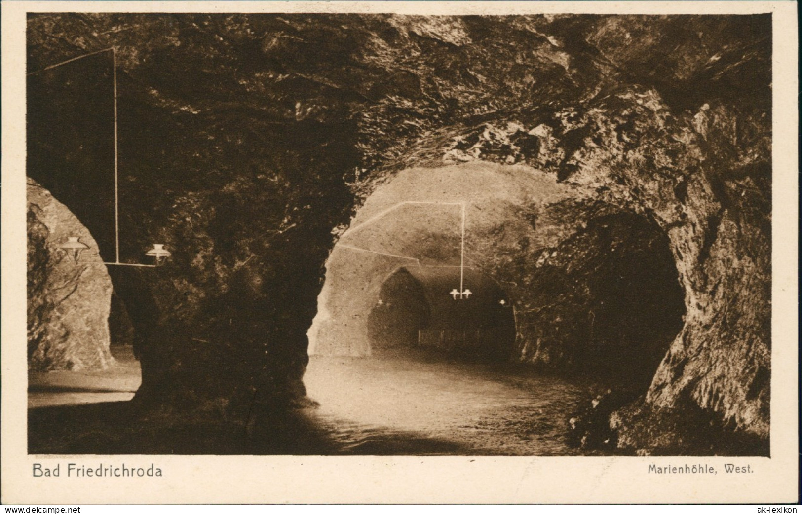 Ansichtskarte Friedrichroda Marienhöhle, West. 1928 - Friedrichroda