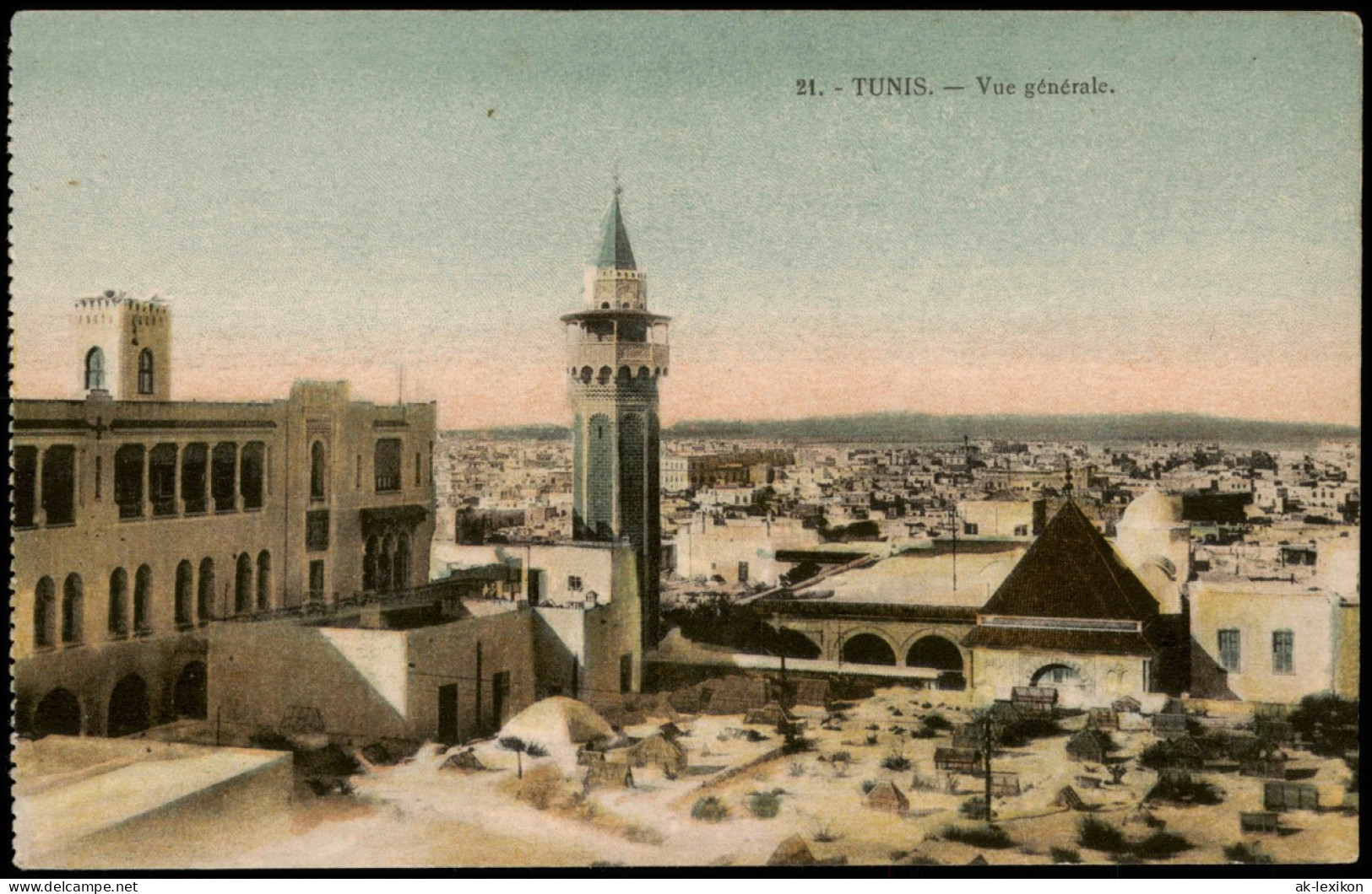 Postcard Tunis تونس Vue Générale. 1923 - Túnez