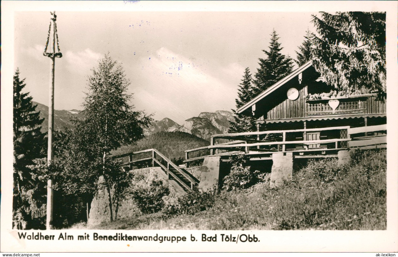 Ansichtskarte Bad Tölz Waldherr Alm - Fotokarte 1962 - Bad Toelz