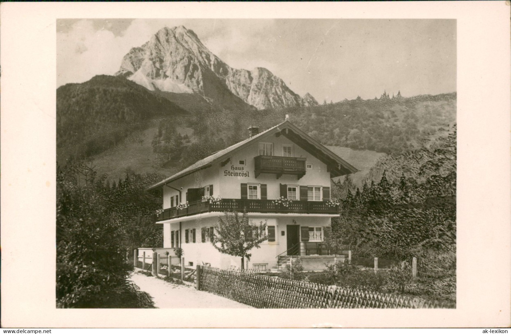 Ansichtskarte Mittenwald Haus Steinrösl - Fotokarte 1962 - Mittenwald