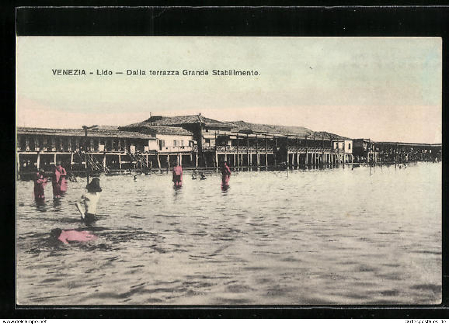 Cartolina Venezia, Dalla Terrazza Grande Stabilimento  - Venezia (Venice)