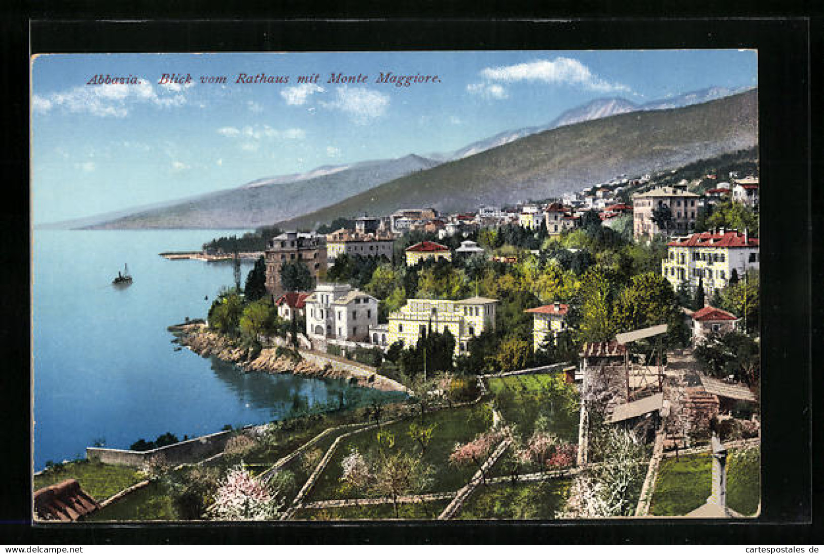 AK Abbazia, Blick Vom Rathaus Mit Monte Maggiore  - Croatie