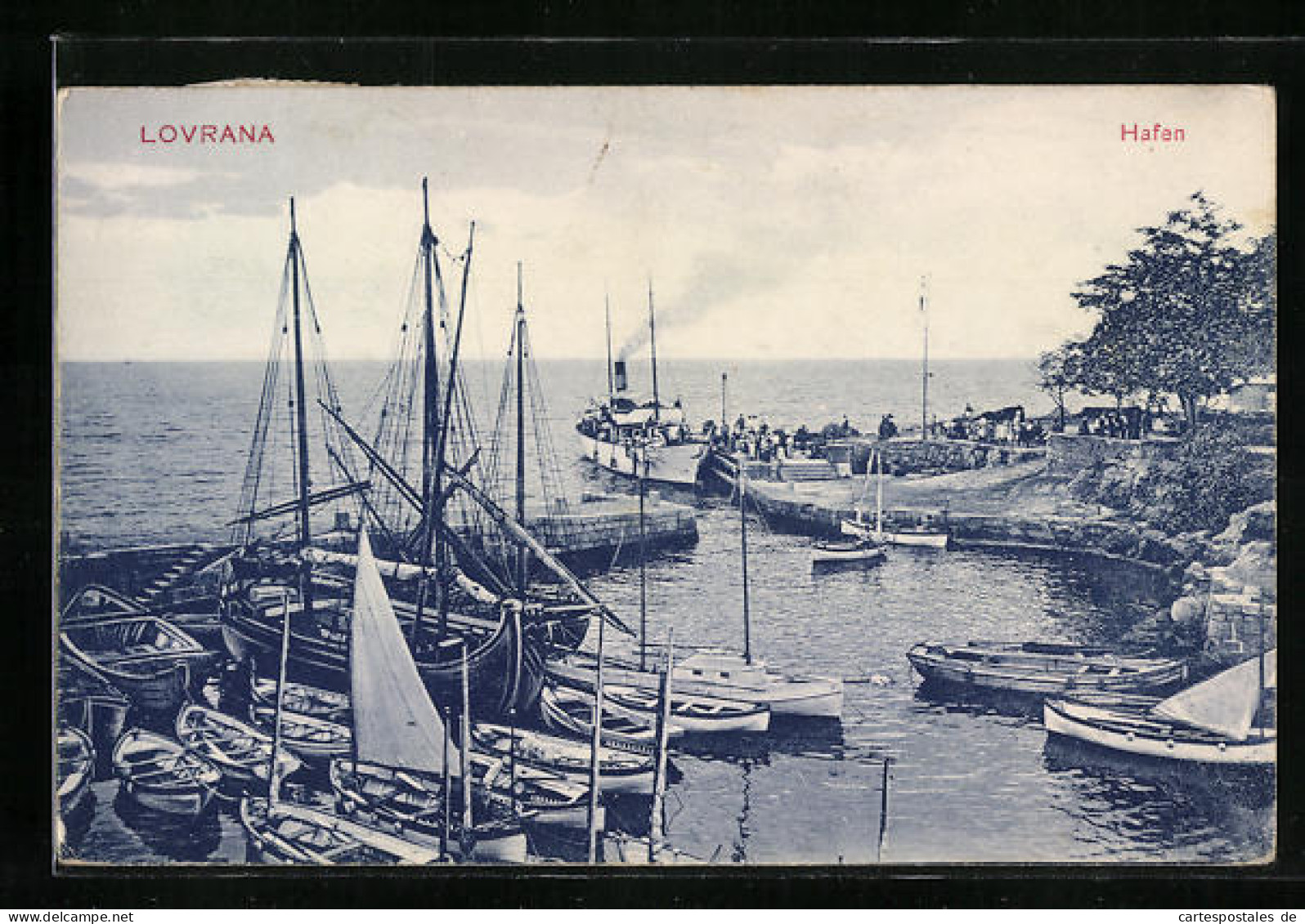 AK Lovrana, Partie Am Hafen  - Croacia