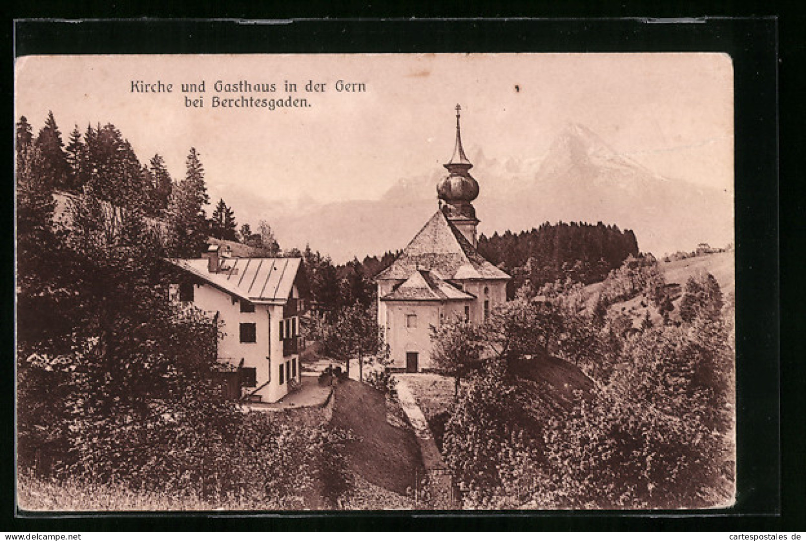 AK Berchtesgaden, Kirche Und Gasthaus In Der Gern  - Berchtesgaden